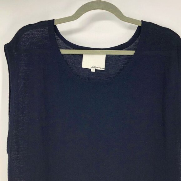 3.1 Phillip Lim Merino & Cashmere Blend Black Sleeveless Tunic size S *flaw* - Picture 5 of 15